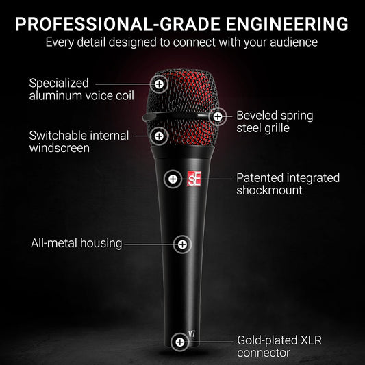 SE Electronics V7 Dynamic Supercardioid Microphone – Unboxed