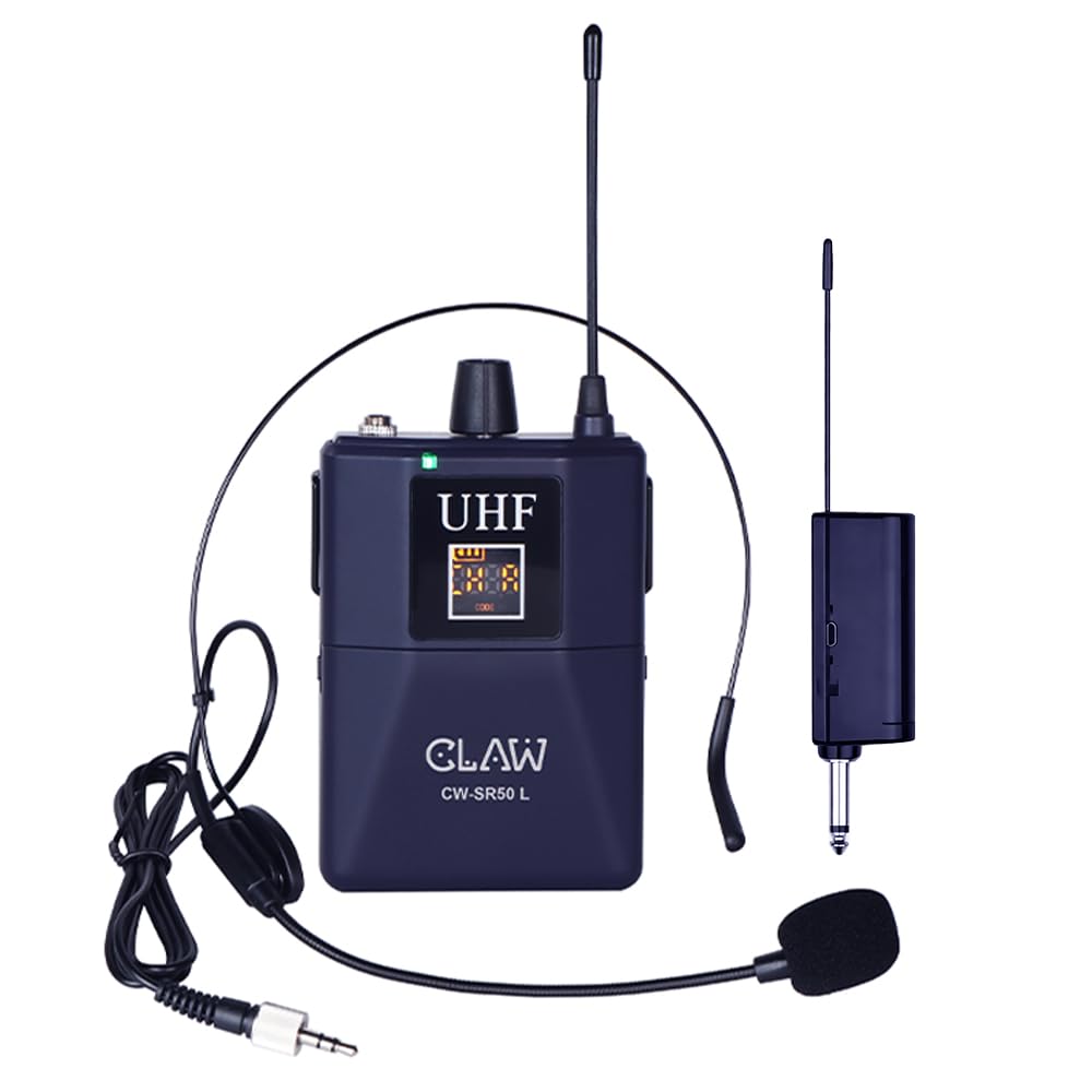 CLAW CW-SR50L UHF Wireless Lavalier & Head Mic | New