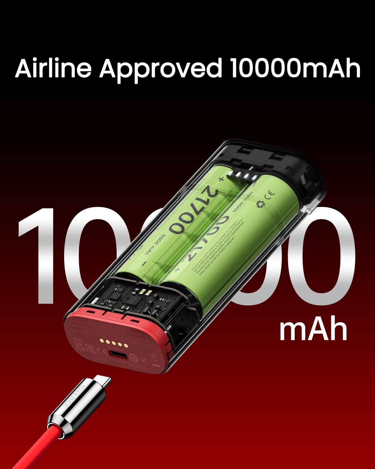 SHARGE Pouch 10000 mAh 3-in-1 Power Bank | Seal Pack