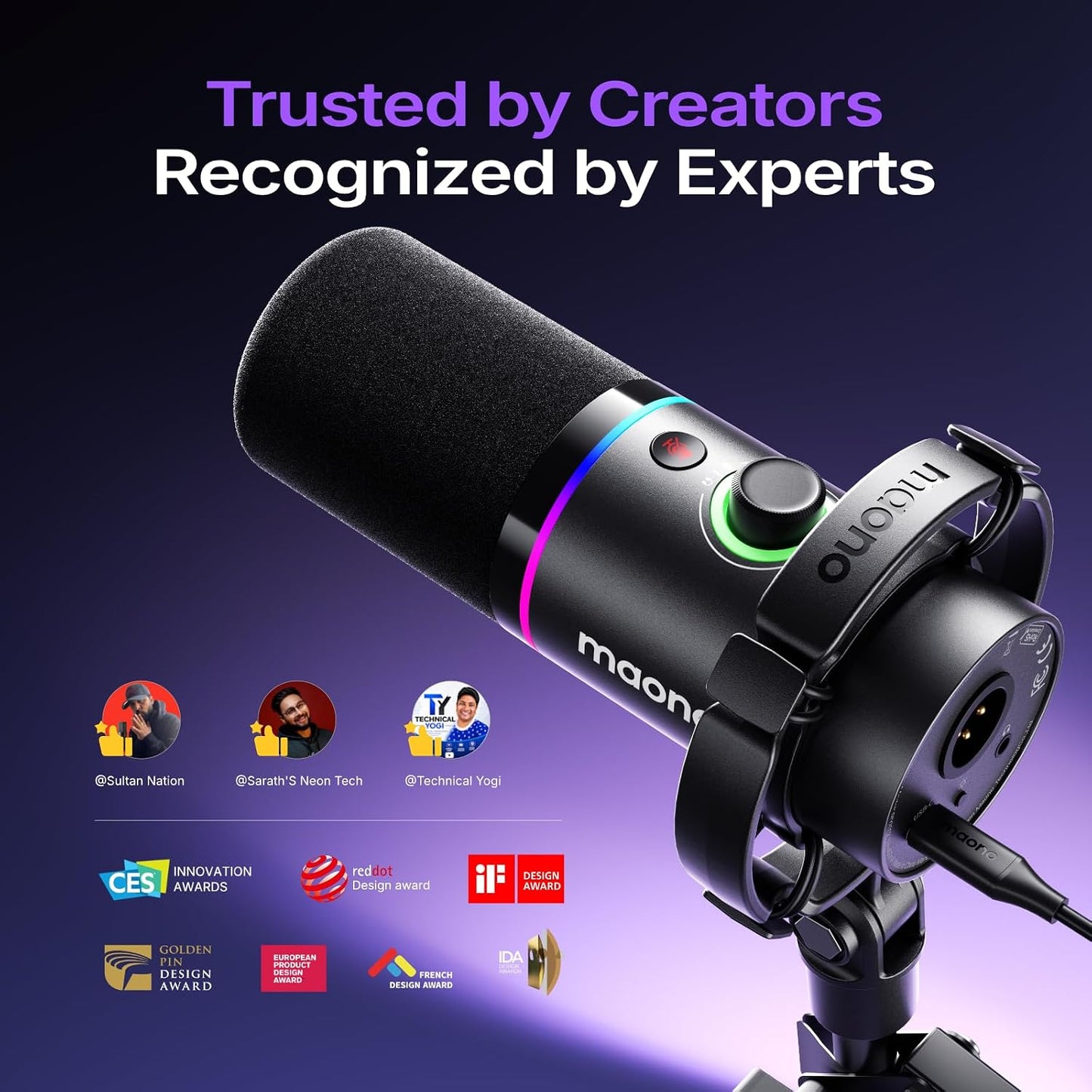 MAONO PD200X USB/XLR Dynamic Microphone, Black | Unboxed