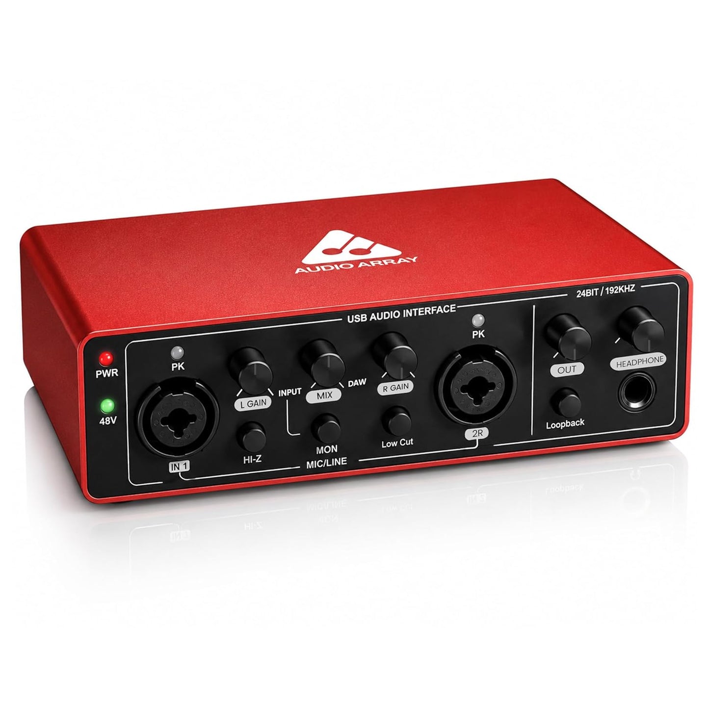 Audio Array AI-04 Gen 3 Audio Interface – Red, Unboxed