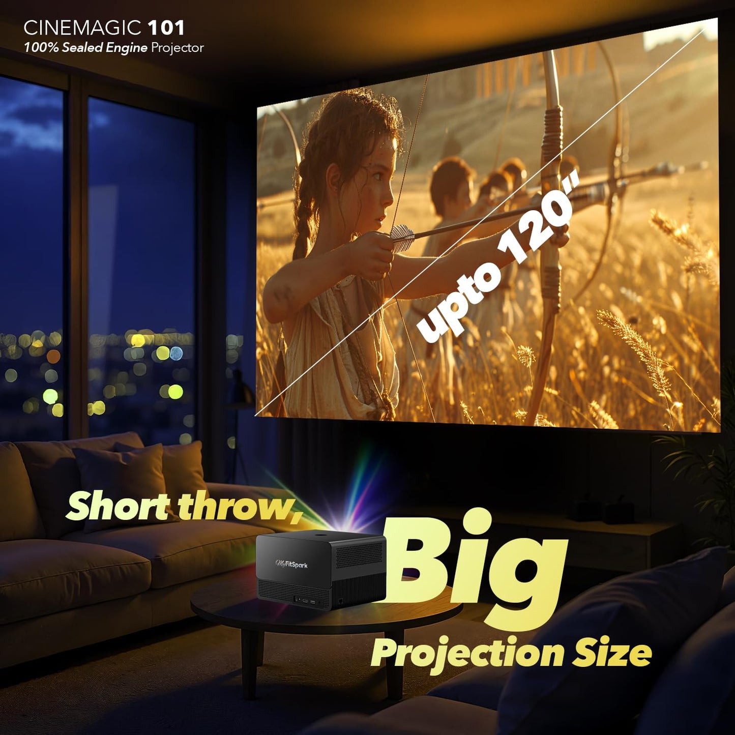 MyFitSpark Cinemagic 101 TrueColors Projector – New, Just Unboxed