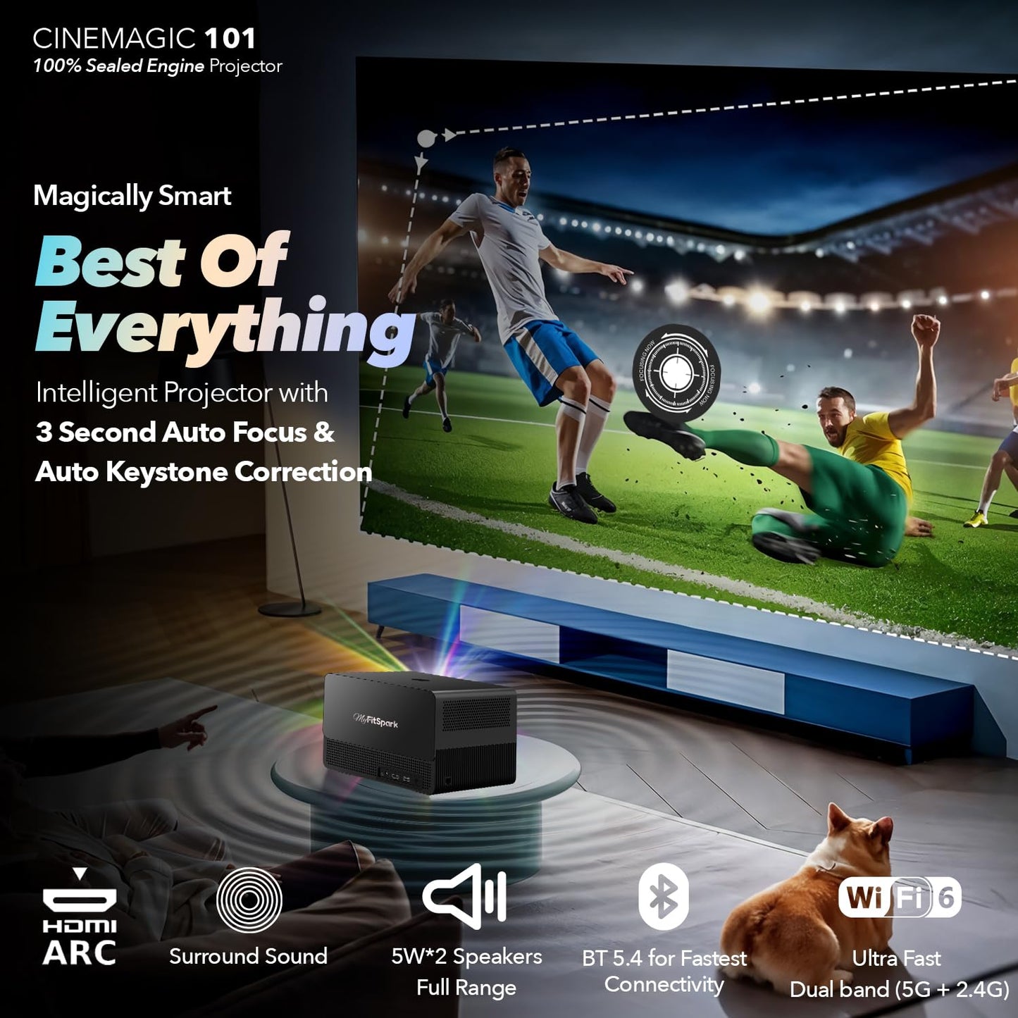 MyFitSpark Cinemagic 101 TrueColors Projector – New, Just Unboxed
