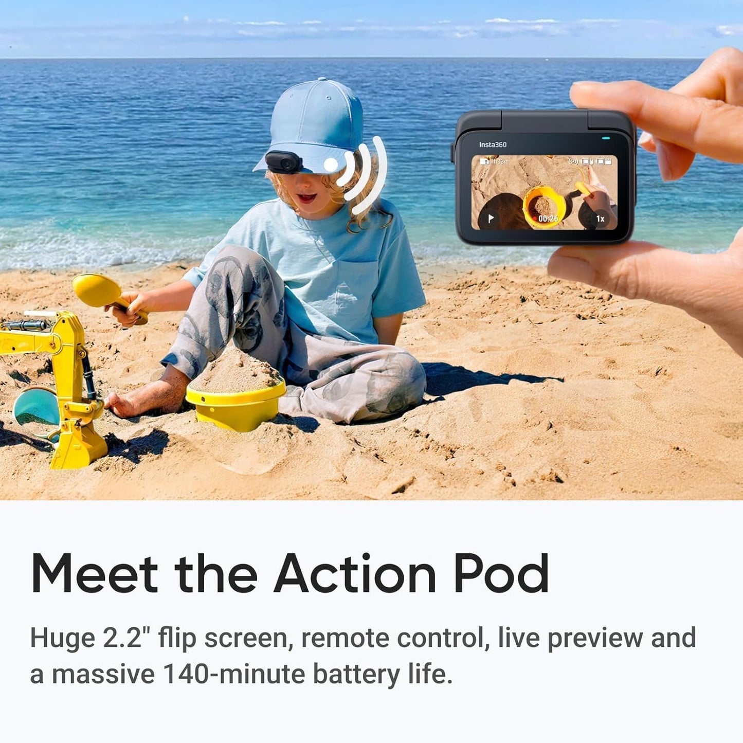 Insta360 GO 3S - 64 GB Black 4K Tiny Portable Vlogging Camera