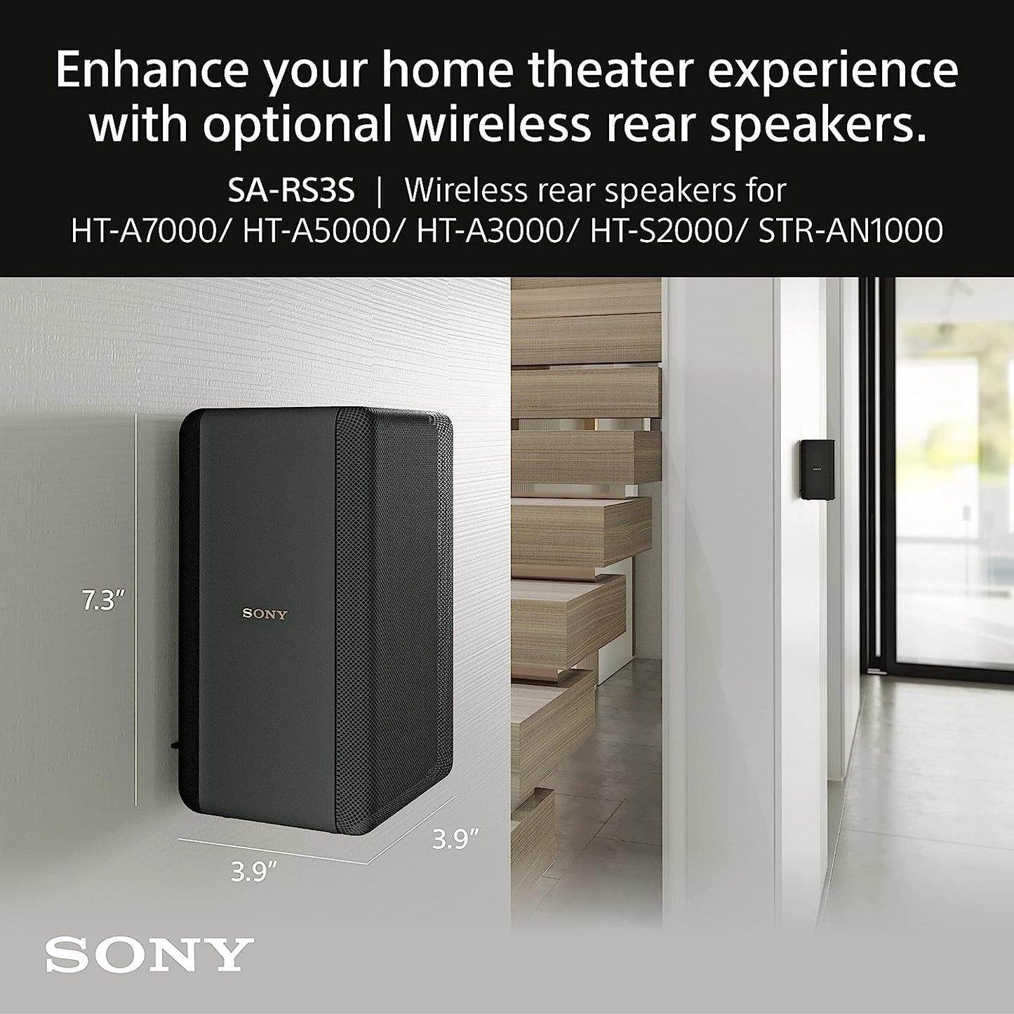 Sony SA-RS3S 50W Wireless Rear Speaker