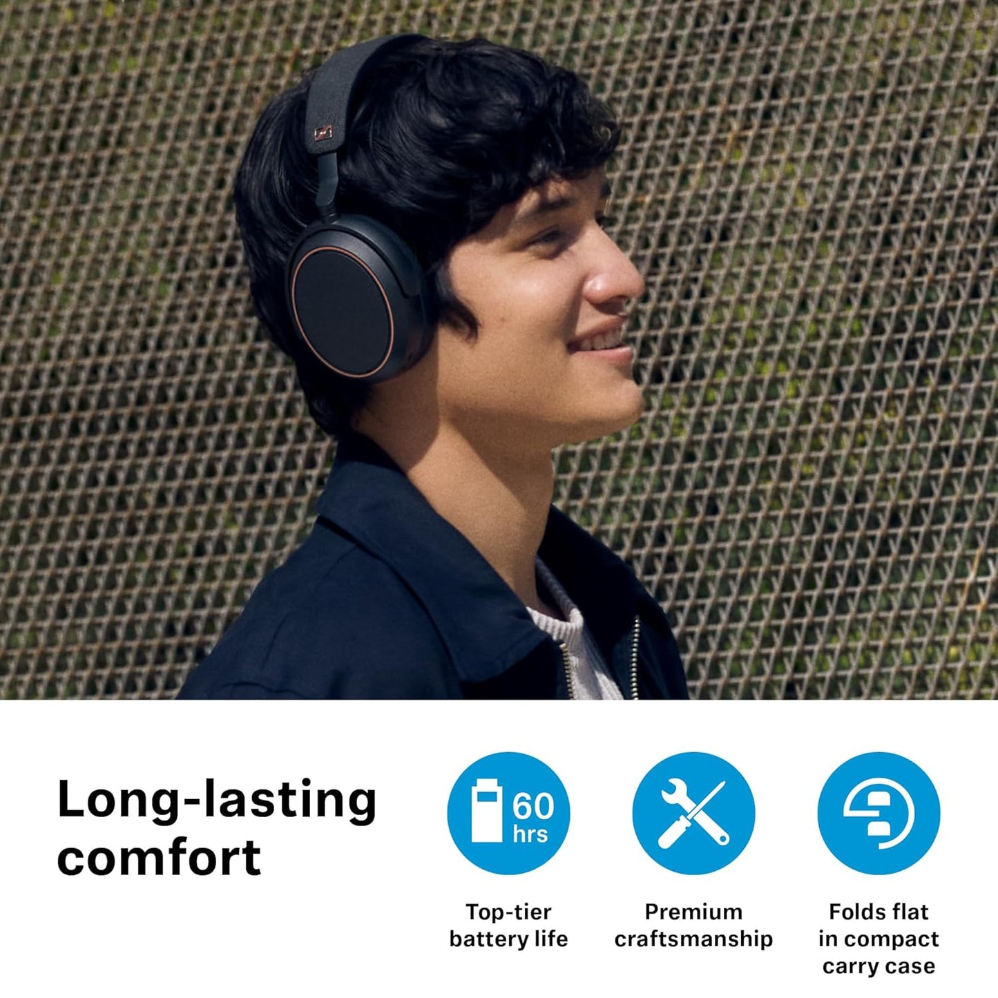 Sennheiser Momentum 4 Wireless Over-Ear Headphones with Adaptive ANC & 60-Hour Battery