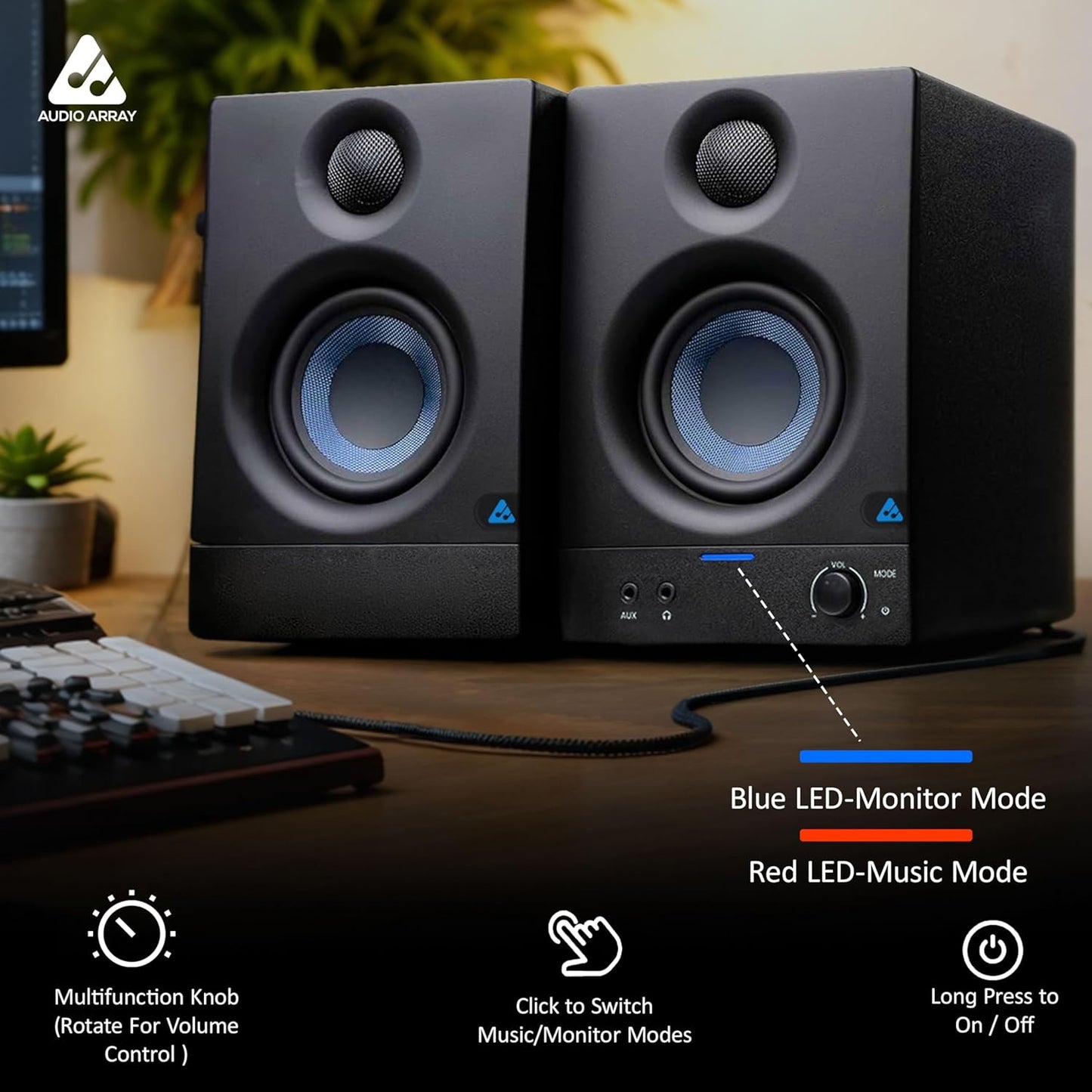 Audio Array AMS2 3.5-inch Bookshelf Speaker Pair | New, Just Unboxed