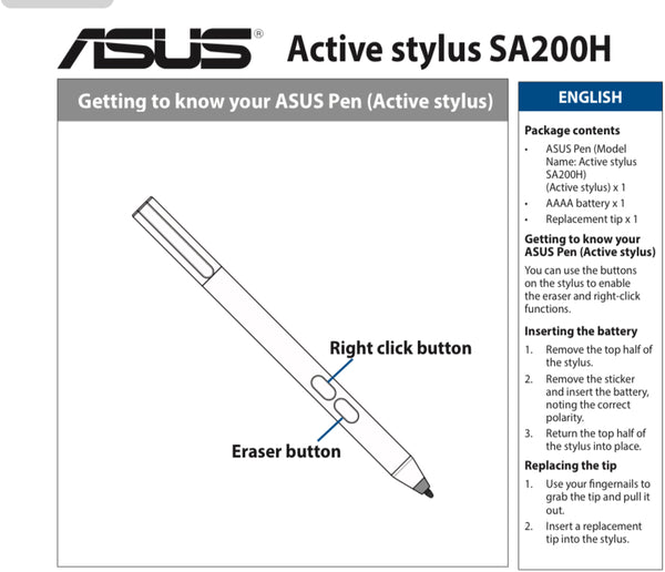 ASUS Active Stylus SA200H Pen