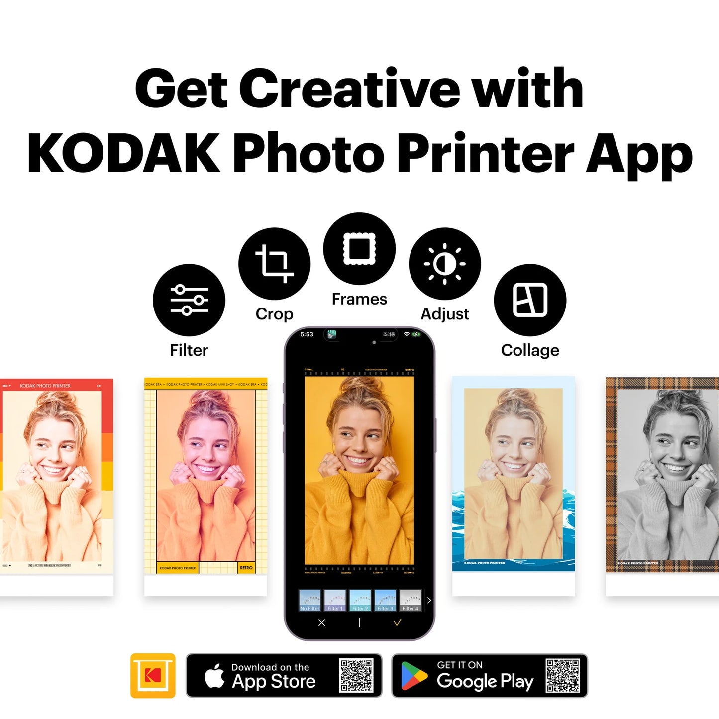 KODAK Mini 2 Retro P210R Photo Printer 38-Sheet Bundle – Seal Pack