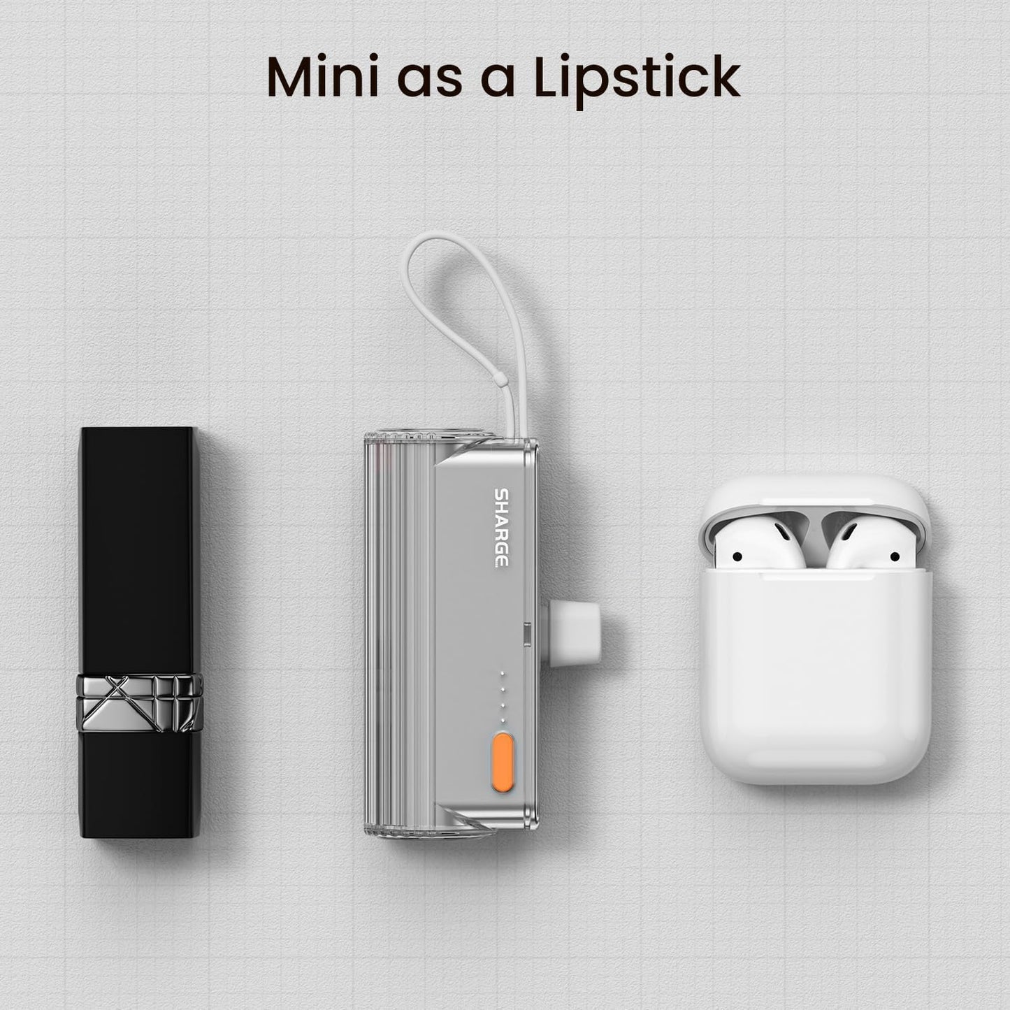 Sharge Flow Mini Portable Charger, 5000mAh Small Power Bank