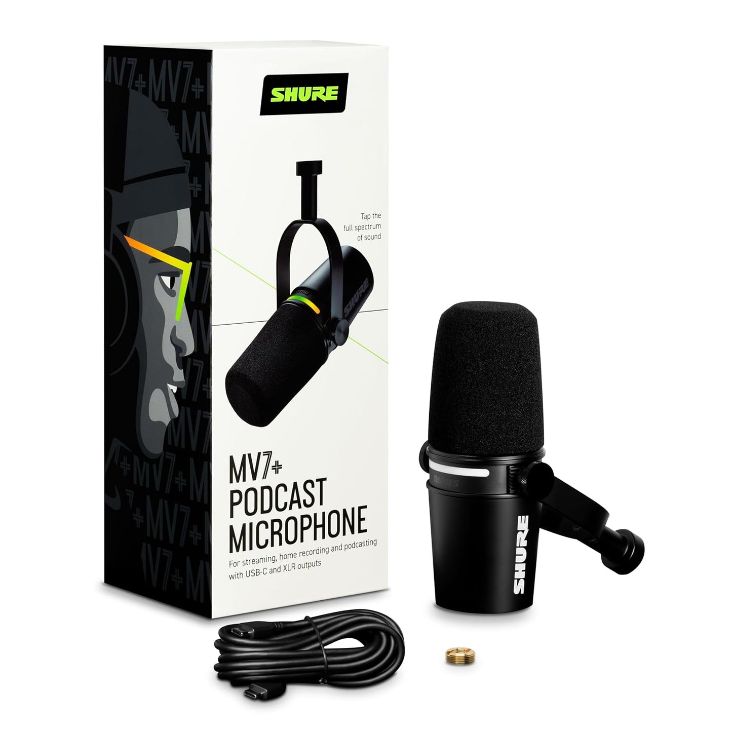 Shure MV7+ Podcast Microphone (White) New, Just Unboxed
